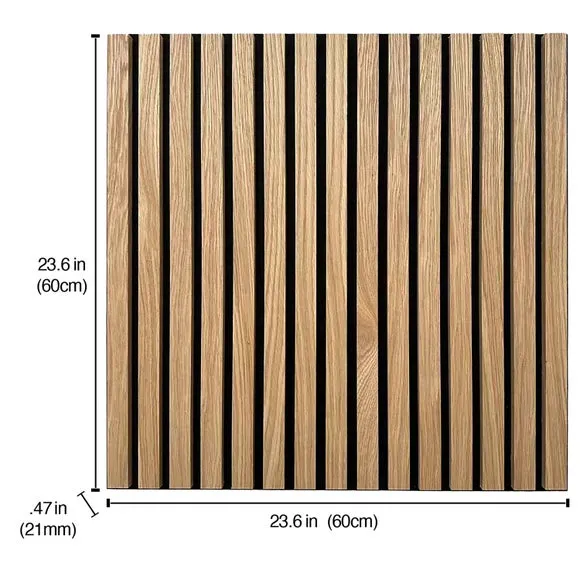 Acoustic Wood Slat Panel Kit - Natural, MDF