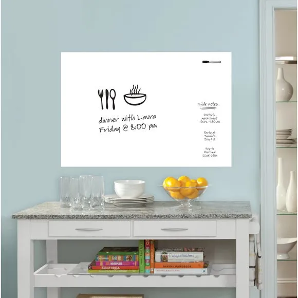 Self Adhesive Dry Erase Message Board - White image