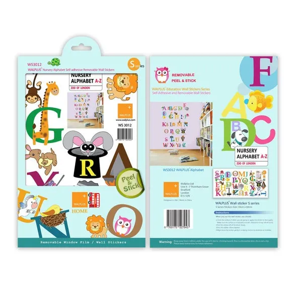 Alphabet Wall Stickers - Multicolor, Vinyl