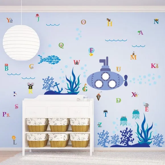Alphabet Wall Stickers - Multicolor, Vinyl image