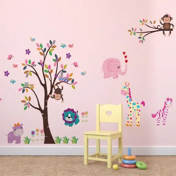 Animal Wall Stickers Set - Multicolor, Vinyl