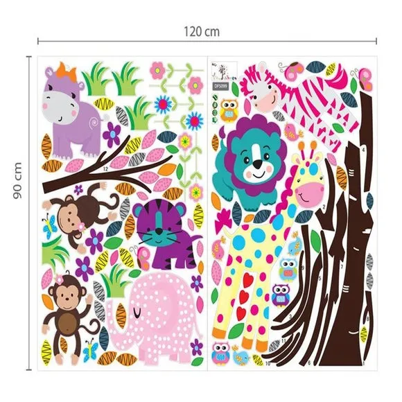 Animal Wall Stickers Set - Multicolor, Vinyl