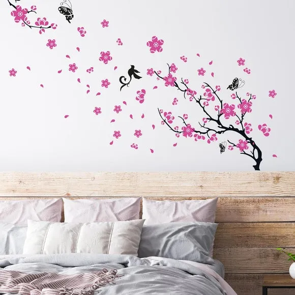 Blossom Tree Wall Stickers - Pink, Vinyl
