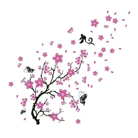 Blossom Tree Wall Stickers - Pink, Vinyl