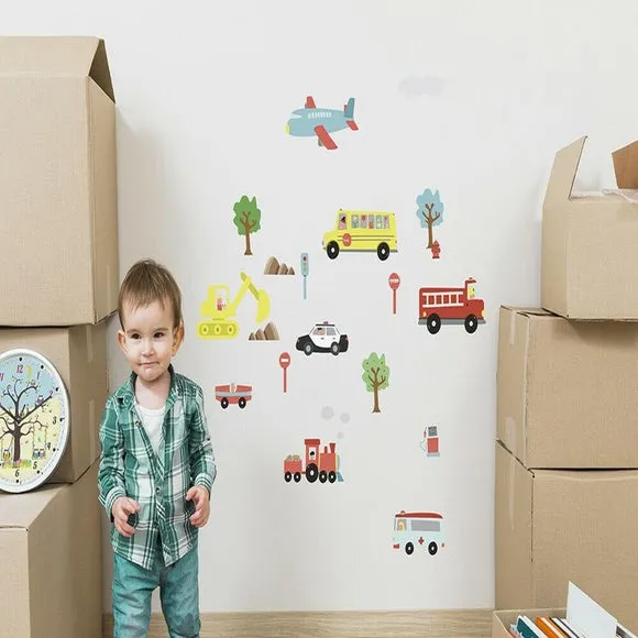 Car Themed Wall Stickers - Multicolor, Vinyl