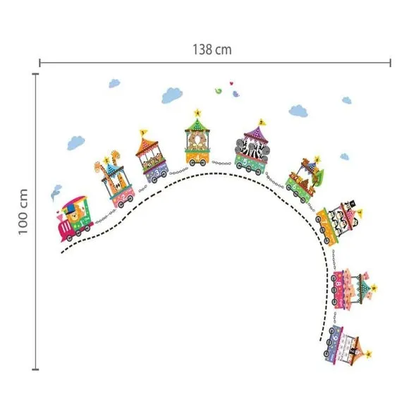 Circus Numbers Wall Stickers - Multicolor, Vinyl
