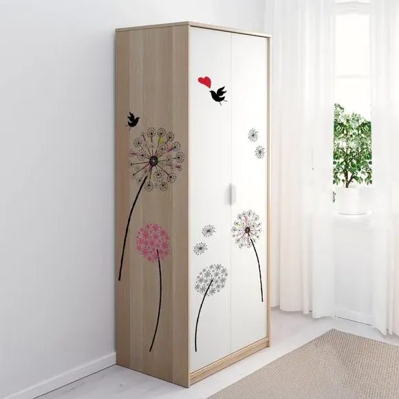 Dandelion Wall Stickers - Pink, Vinyl