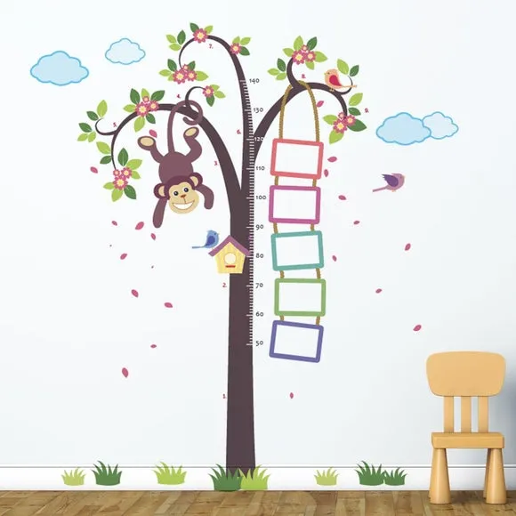 Height Measure Wall Stickers - Multicolor, Vinyl