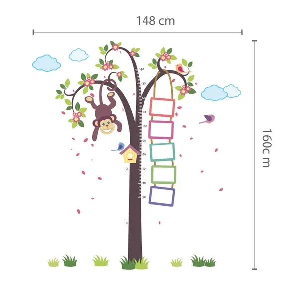 Height Measure Wall Stickers - Multicolor, Vinyl