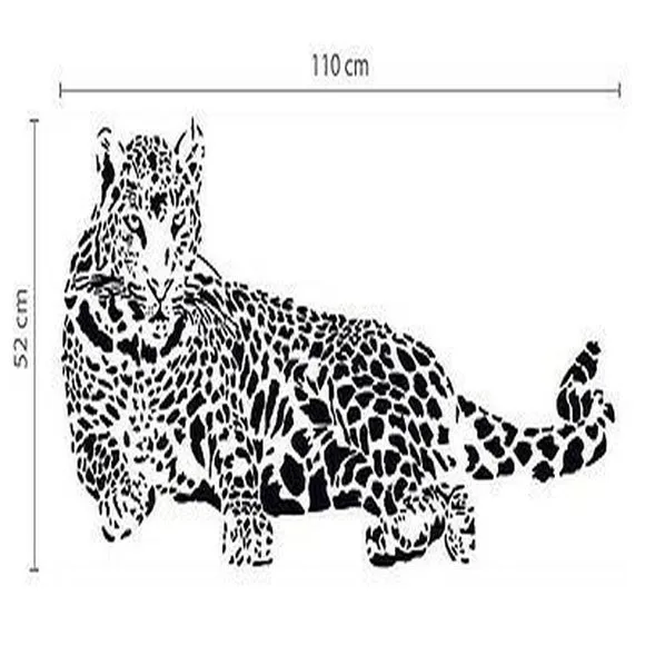 Leopard Wall Sticker - Black/White, Vinyl