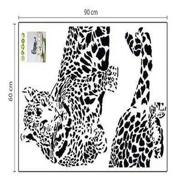 Leopard Wall Sticker - Black/White, Vinyl
