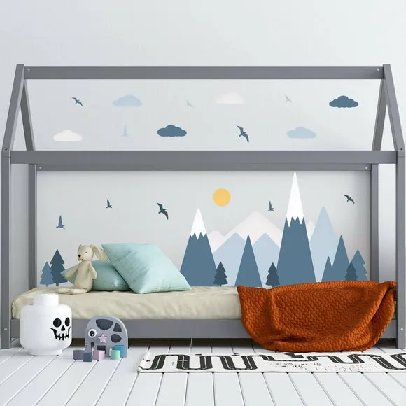 Mountain Landscape Wall Stickers - Multicolor, Vinyl