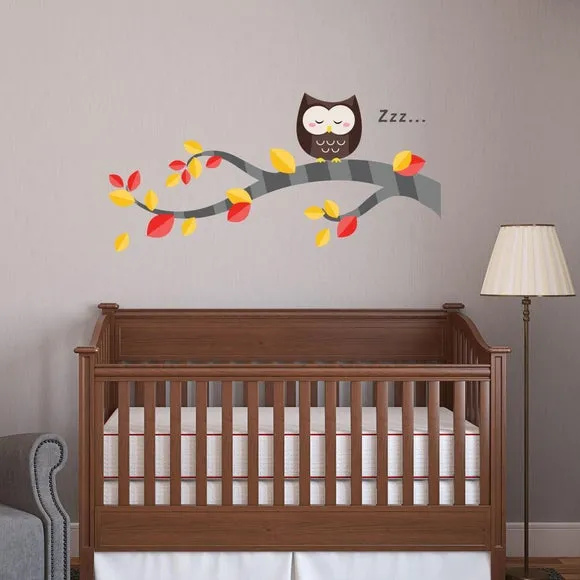 Owl Tree Wall Stickers - Multicolor, Vinyl