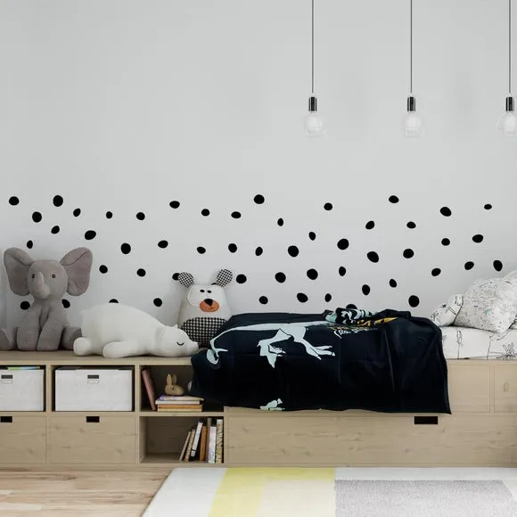 Polka Dot Wall Stickers - Black, Vinyl