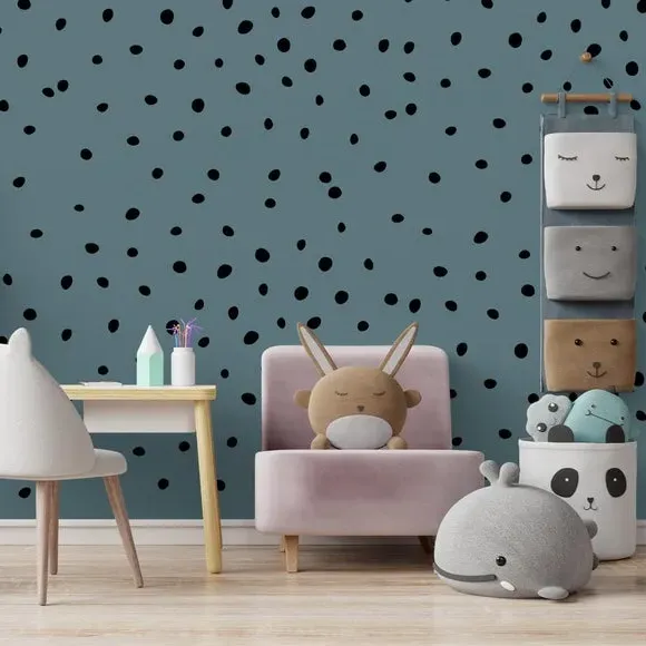 Polka Dot Wall Stickers - Black, Vinyl