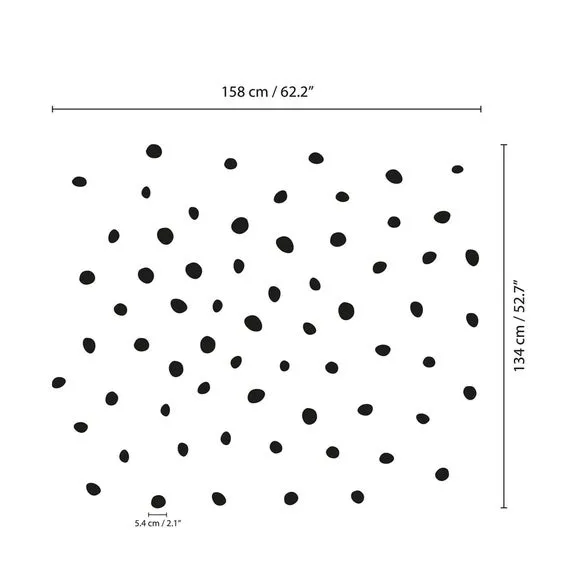 Polka Dot Wall Stickers - Black, Vinyl