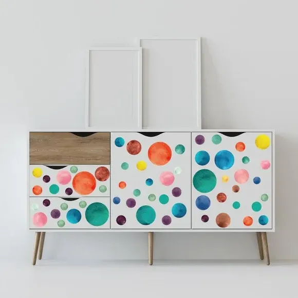 Polka Dot Wall Stickers - Multicolor, Vinyl