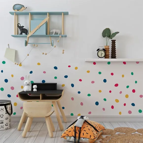 Polka Dot Wall Stickers - Multicolor, Vinyl