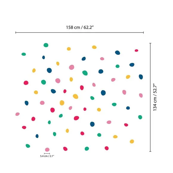 Polka Dot Wall Stickers - Multicolor, Vinyl