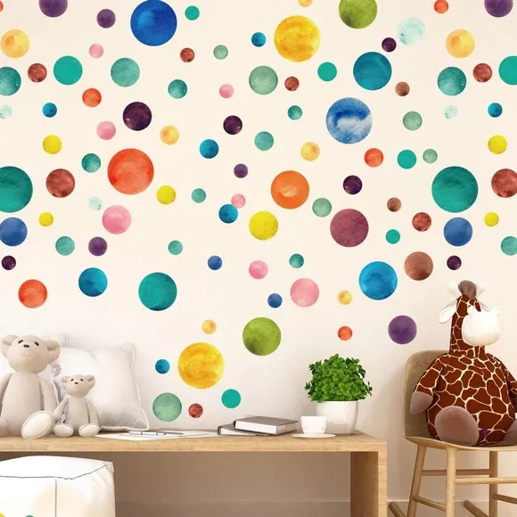 Polka Dot Wall Stickers - Multicolor, Vinyl image