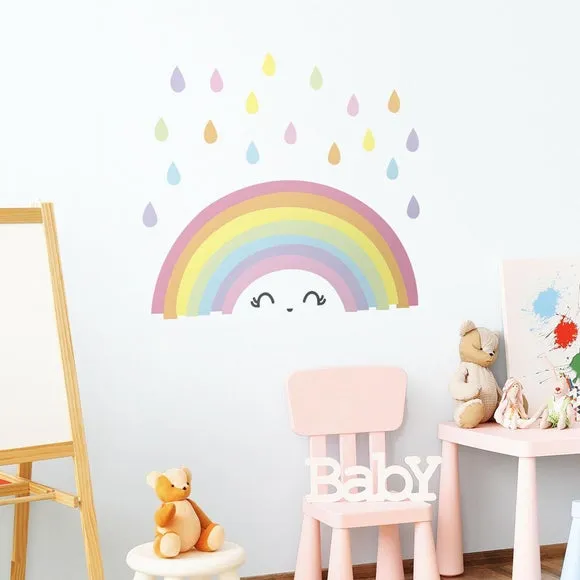 Rainbow Wall Stickers - Multicolor, Vinyl