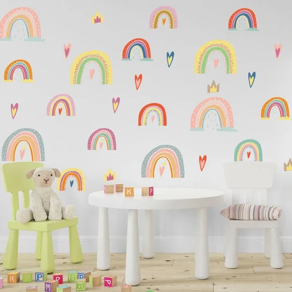 Rainbow Wall Stickers - Multicolor, Vinyl