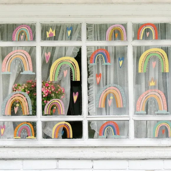 Rainbow Wall Stickers - Multicolor, Vinyl