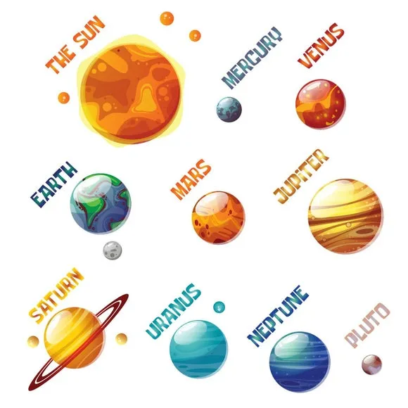Solar System Wall Stickers - Multicolor, Vinyl