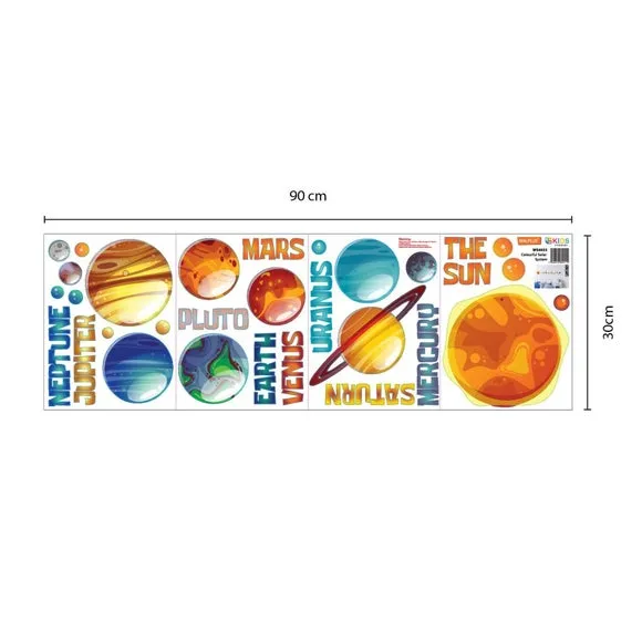 Solar System Wall Stickers - Multicolor, Vinyl