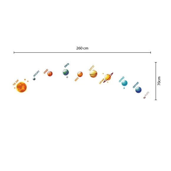 Solar System Wall Stickers - Multicolor, Vinyl