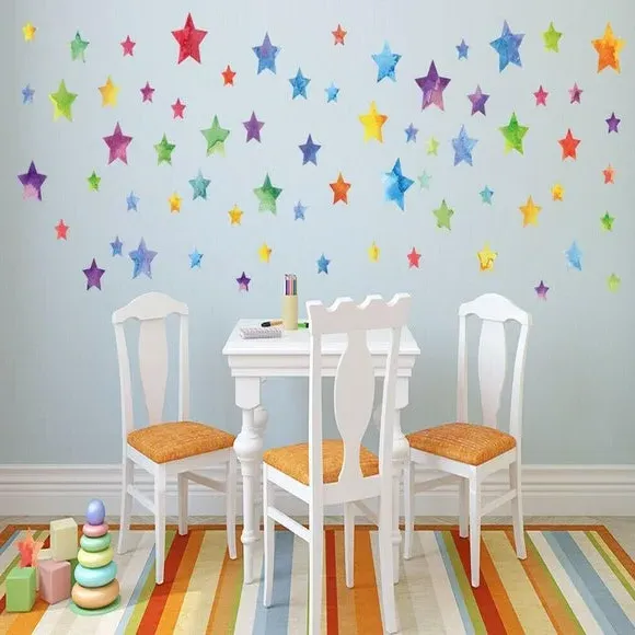 Star Wall Stickers - Multicolor, Vinyl