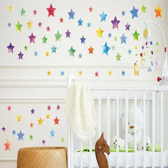 Star Wall Stickers - Multicolor, Vinyl