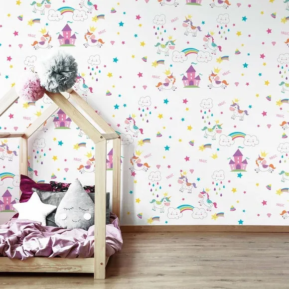 Unicorn World Wall Stickers - Multicolor, Vinyl