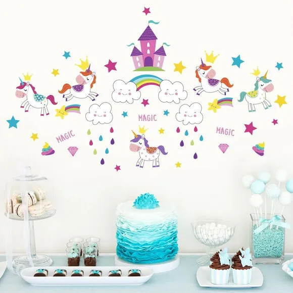 Unicorn World Wall Stickers - Multicolor, Vinyl image