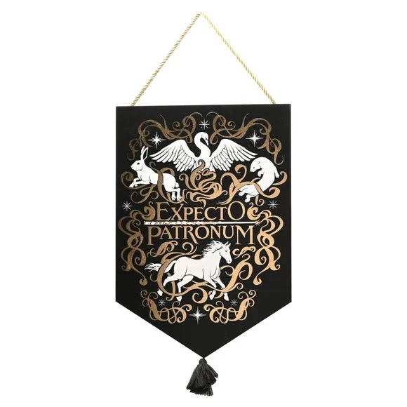 Hanging Plaque Glow in Dark - Black, Wood