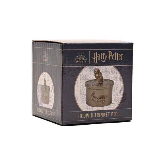 Owl Trinket Box with Lid - Gold, Resin
