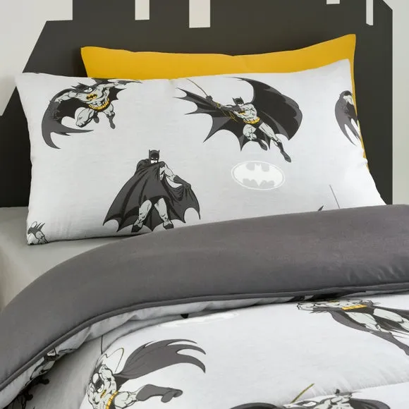 Single Duvet Set with Pillowcase - Grey, Polyester