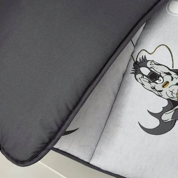 Single Duvet Set with Pillowcase - Grey, Polyester