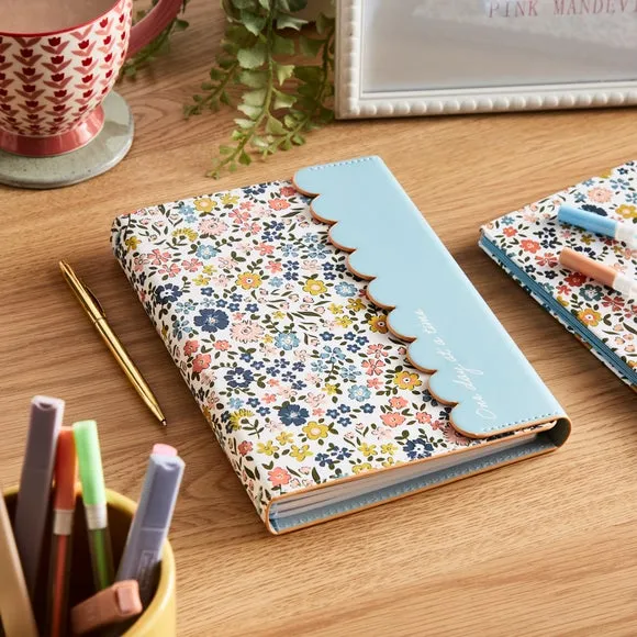 A5 Floral Journal with Magnetic Closure - Multicolor