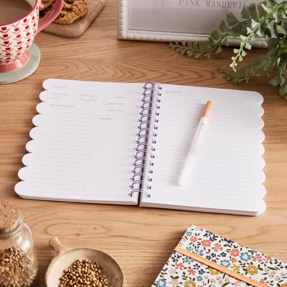 A5 Recipe Book Floral - Multicolor, Wiro Bound