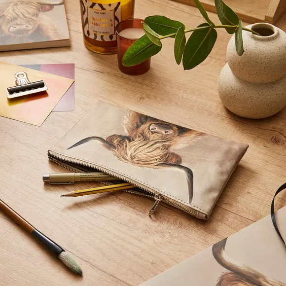 Flat Pencil Case with Metal Zip - Multicolor
