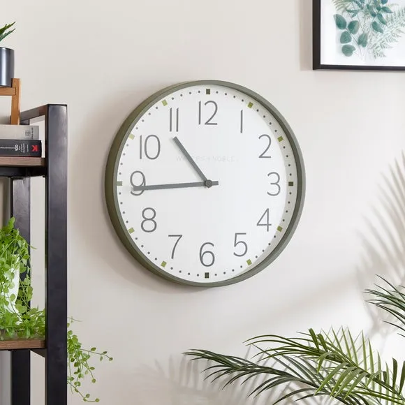 Round Wall Clock Analogue Display - Green