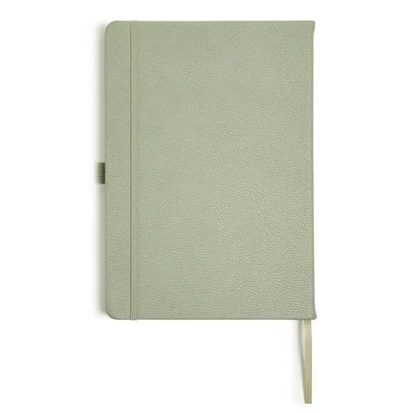 Ruled Notebook with Bookmark - Lilypad, Faux Leather