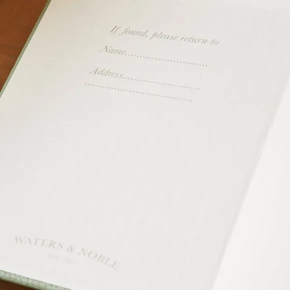 Ruled Notebook with Bookmark - Lilypad, Faux Leather