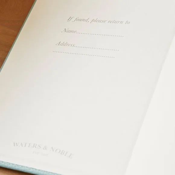 Ruled Notebook with Bookmark - Teal, Faux Leather