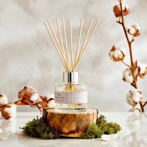 Cotton Flower Reed Diffuser - Natural, Glass image