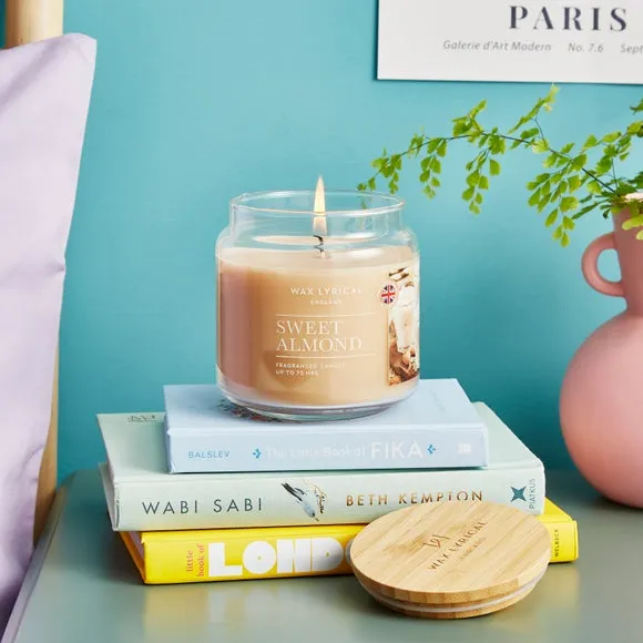 Jar Candle Sweet Almond Scent - Natural Wax image