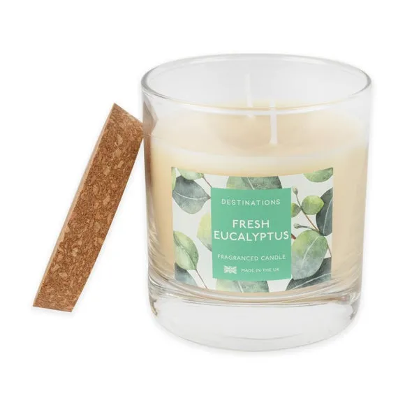Multi Wick Candle Fresh Eucalyptus - Green, Glass