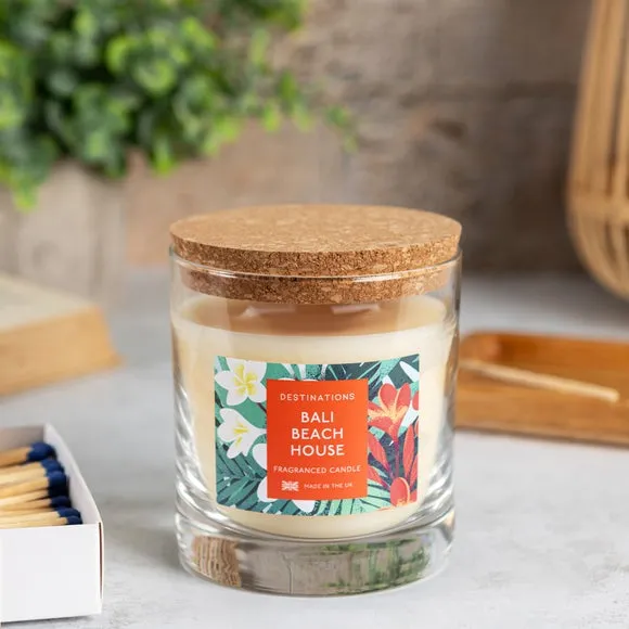 Multi Wick Candle with Lid - Orange, Glass