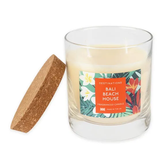 Multi Wick Candle with Lid - Orange, Glass